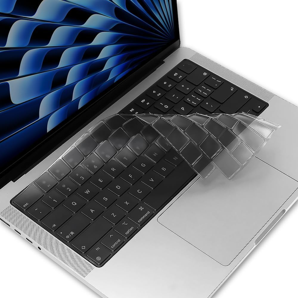 Tukzer Ultra Thin Protector Skin Keyboard Cover for MacBook Air 13.6" M4 A3240 M3 A3113 M2 A2681 2025-2021 15" A3240 A3113 A2681 A3241 A3114 A2941,Pro 14"16" M4 M3 M2 M1 A3112 A3185 A3401 A3403 A3186-image-40