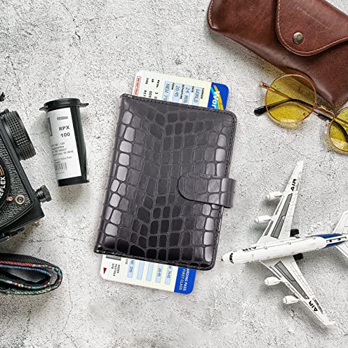 Image of Melsbrinna Premium Leather Passport Holder Covers Case, Waterproof Rfid Blocking Travel Wallet Passport Holder with Pen Holder, Cute Passport Book for Women /Men