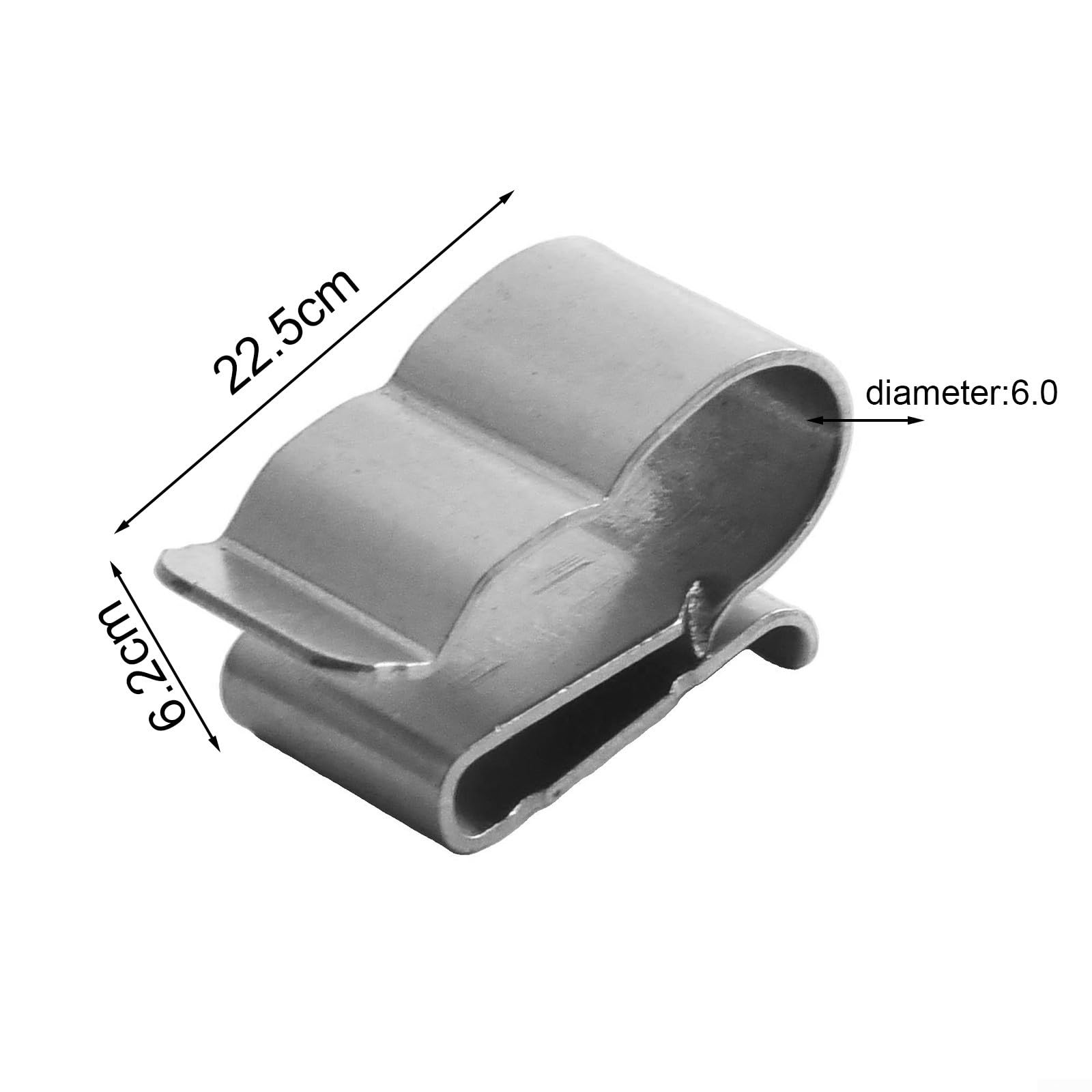 50 Pcs Stainless Steel Solar Panel Clips,Trailer Frame Wire Cable Clamps,Double Wire Clips for Kayaks,Fishing Boats,Workbenches,Offices