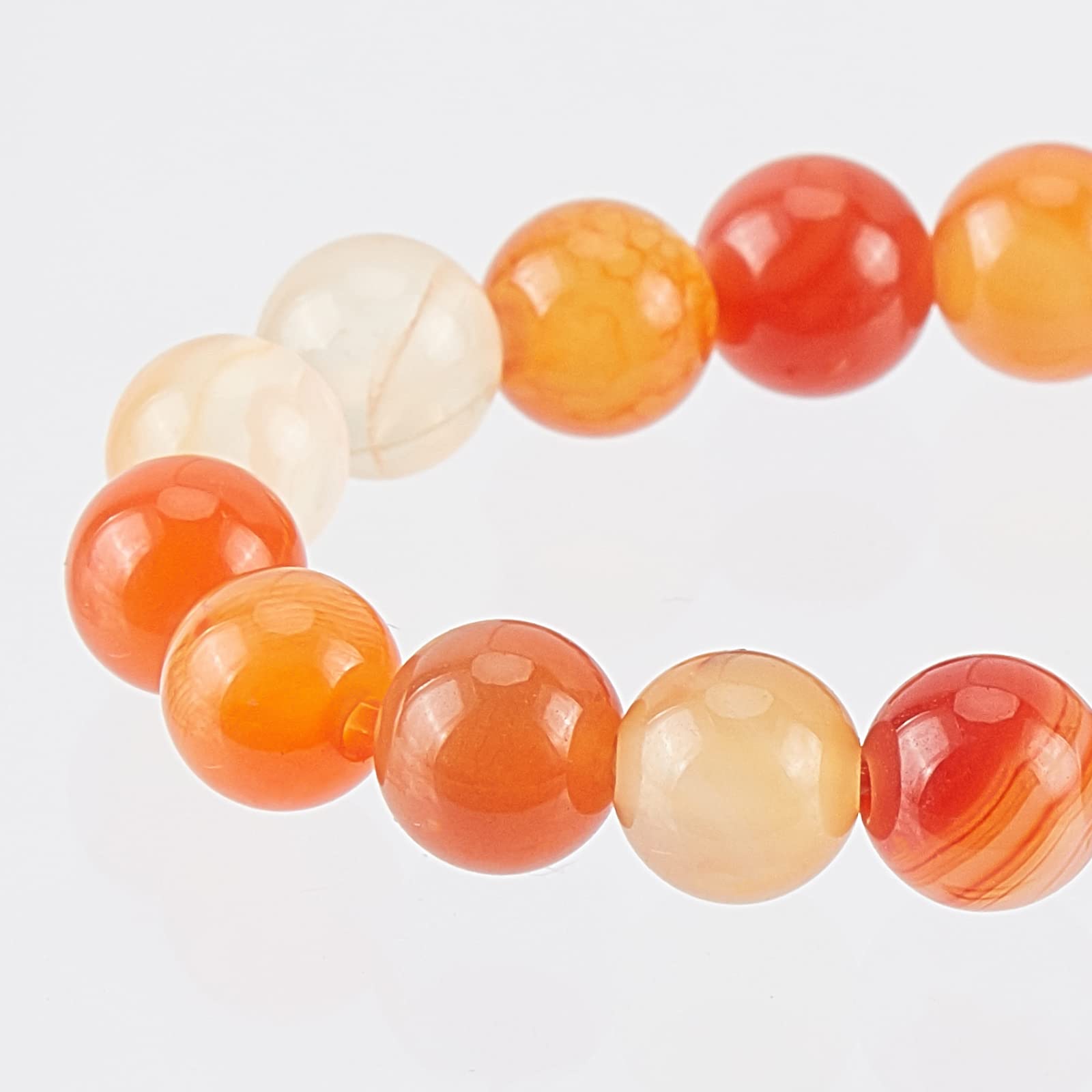 Lot De 30 Perles En Agate Rouge Foncé 6 Mm - Naturel, Pour Création De Bijoux