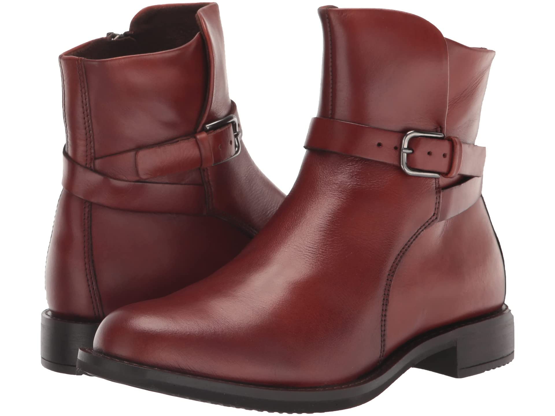 ECCO Botines para mujer Sartorelle 25 Mid Cut con hebilla, coñac, 40/41 EU