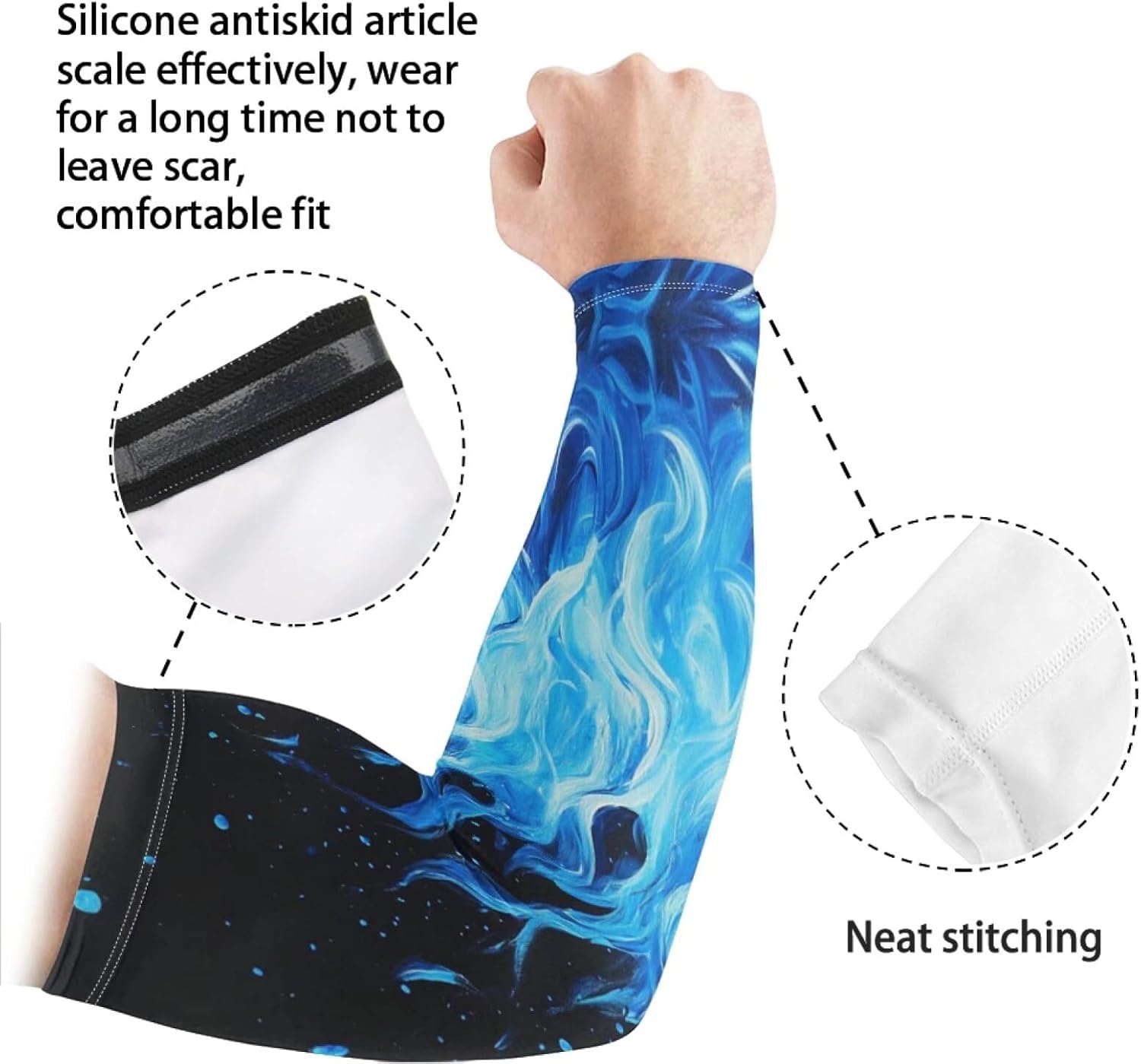 Binienty Unisex Arm Sleeves for Driving, Golf, Cycling, Sports, UV Protector Cooling Arm Sleeves Cover