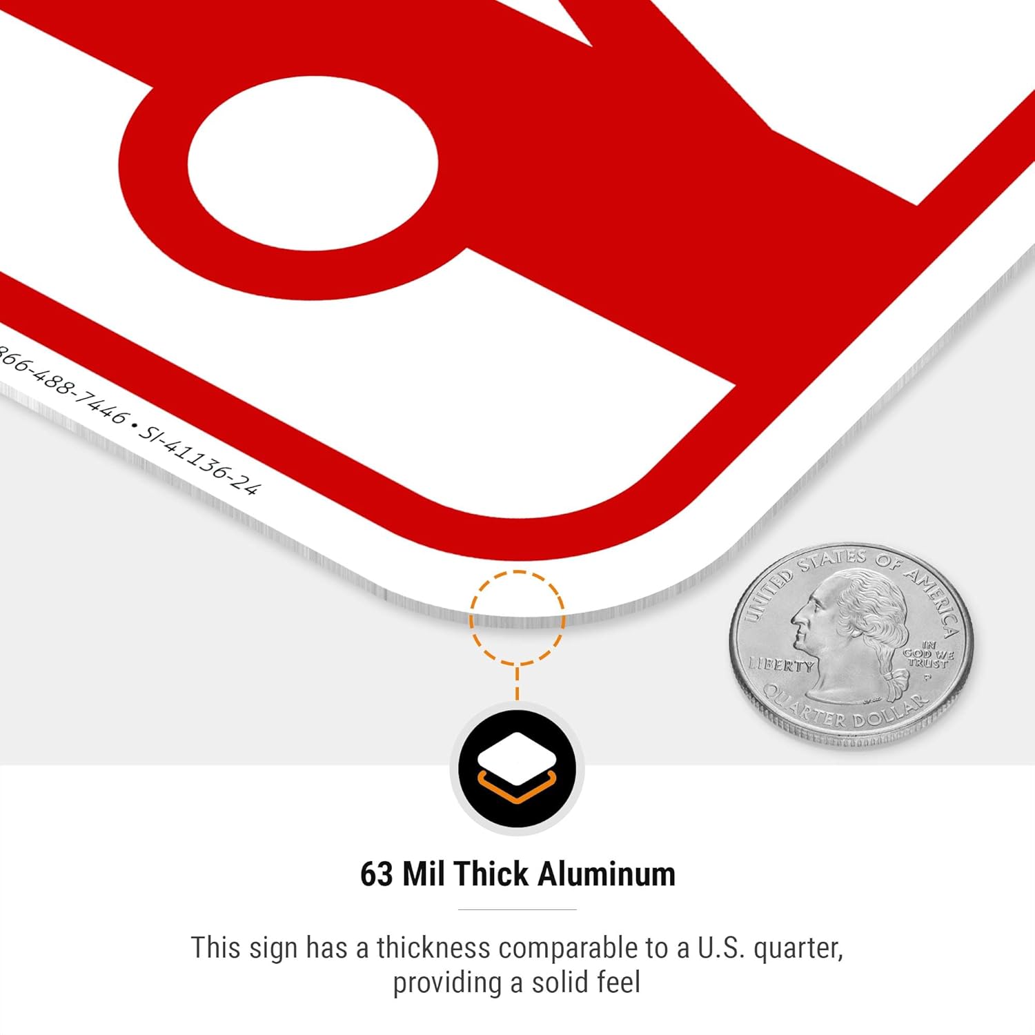 Permit Parking Only with Warning Sign, 18x24 Inches, Rust Free .063 Aluminum, Fade Resistant, Easy Mounting, Indoor/Outdoor Use, Made in USA