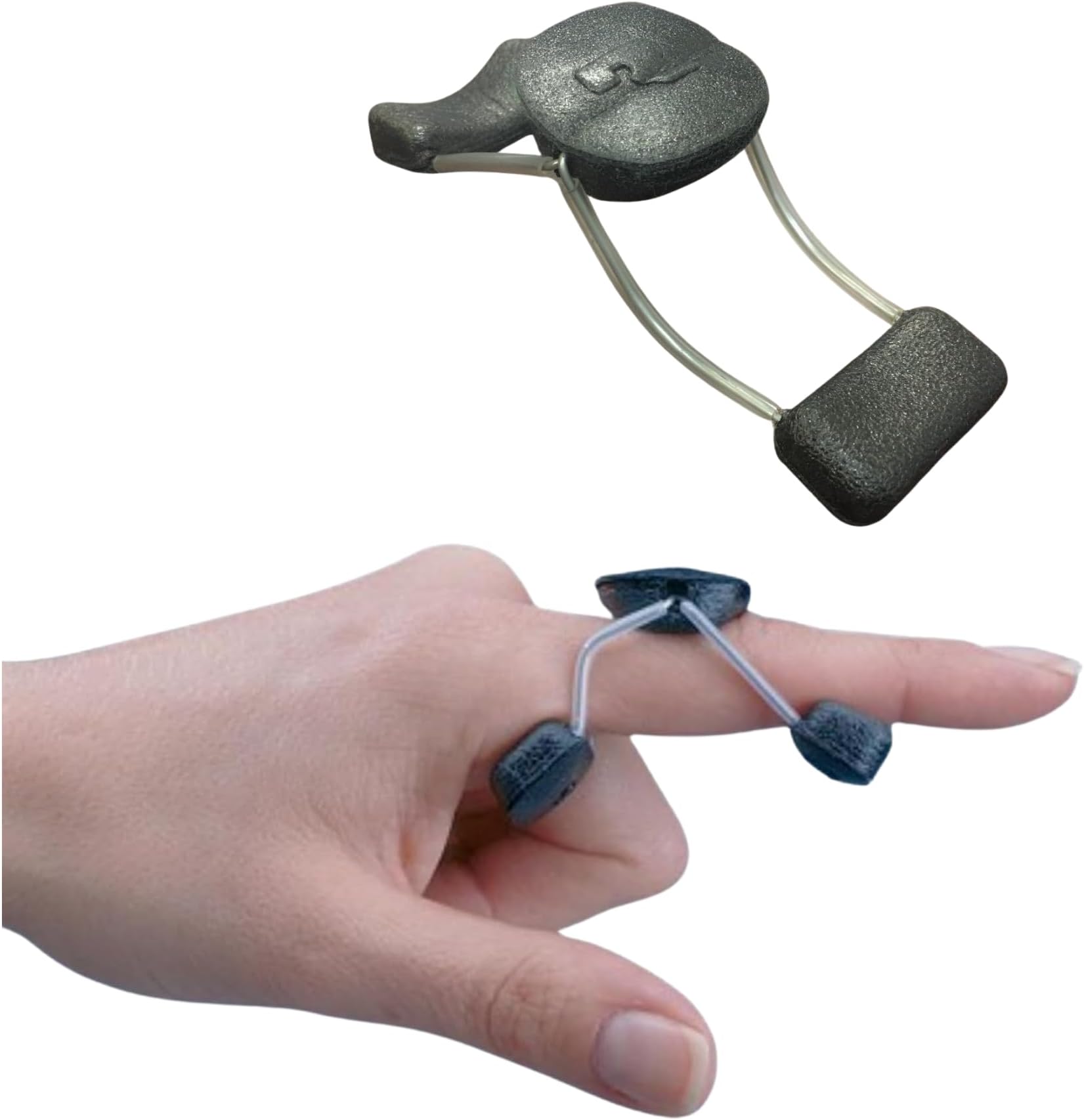 Rolyan Sof-Stretch Extension Splint、M、L、ブラック、フィンガーブレース&ナックル固定装置、浮腫、関節伸展および拘縮の回復&リハビリ補助、怪我した指のサポート