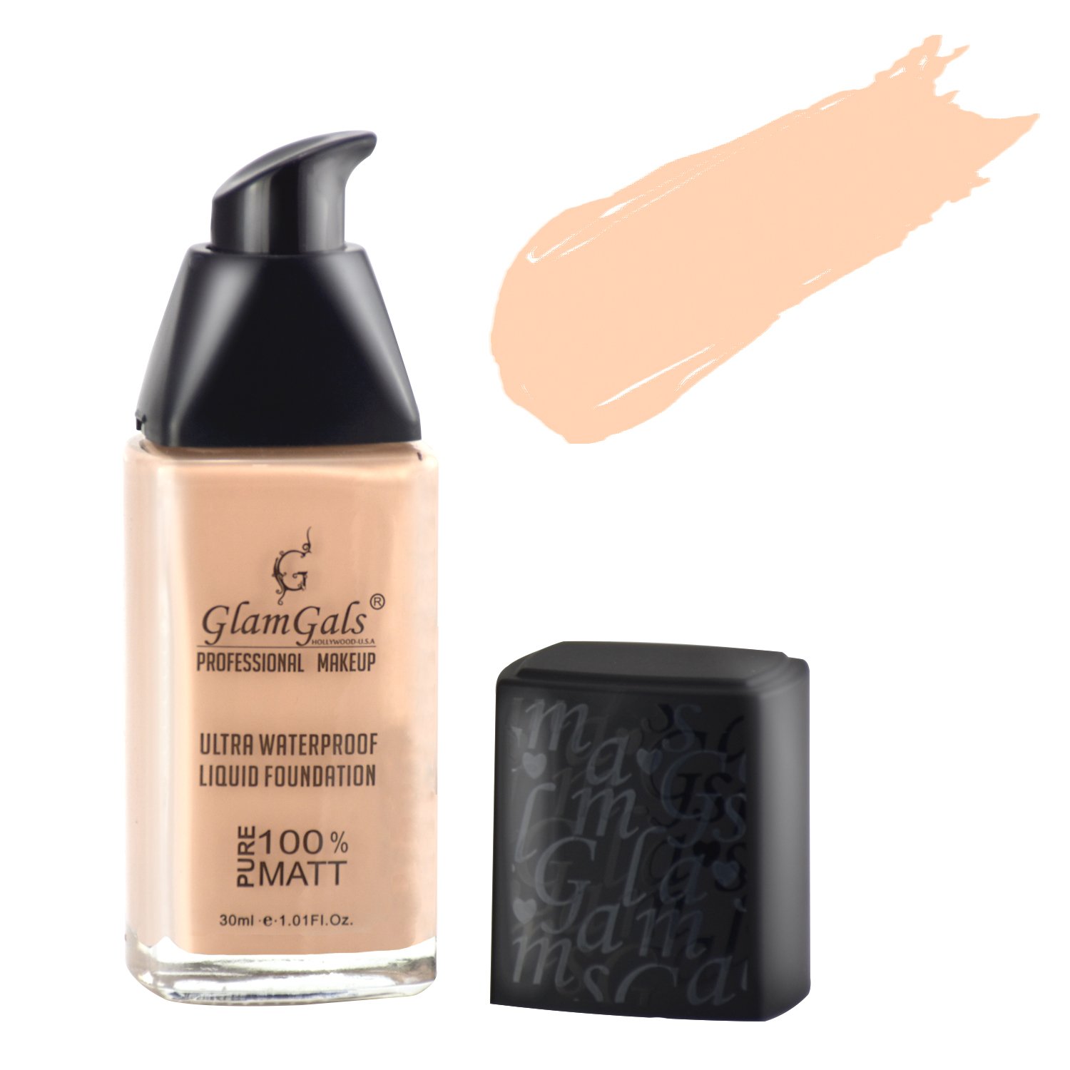 GlamGals HOLLYWOOD-U.S.A Matte Finished Ultra Water Proof Liquid Foundation - Pink 30ml