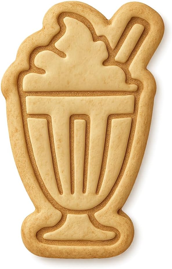 Classic Milkshake Cookie Cutter & Stamp, Fondant, Clay - 4x2.5" image 2