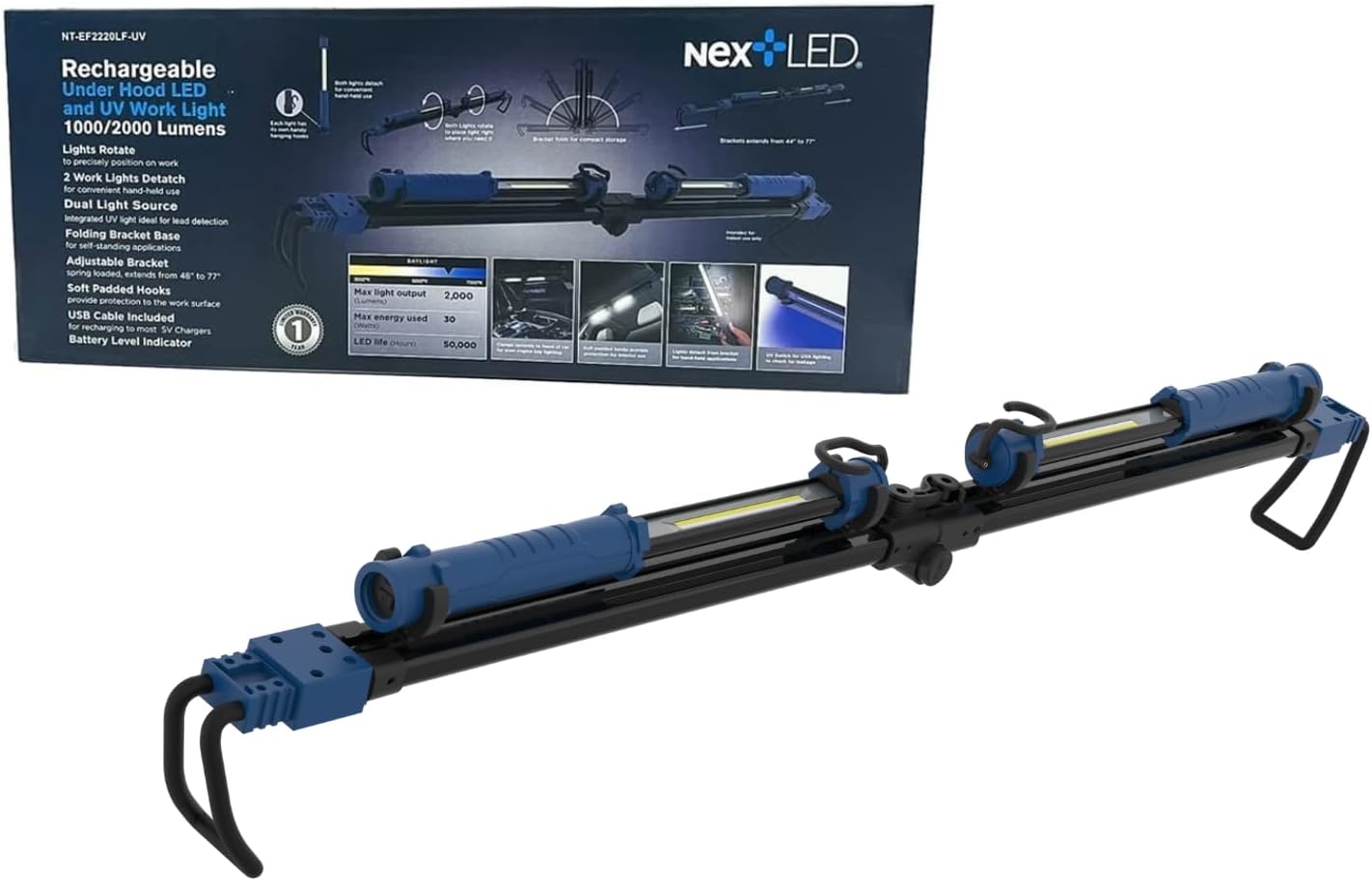 (New Version) NextLED NT2220LFUV Rechargeable LED Underhood Work