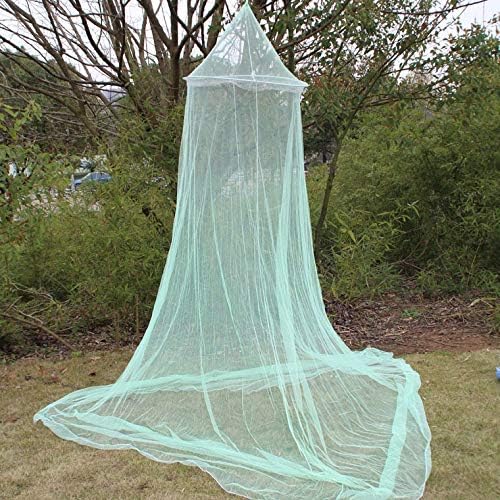 Vista 3 de Mosquitera para cama tamaño Queen King Size Instalación rápida y fácil cortinas de cama (verde)