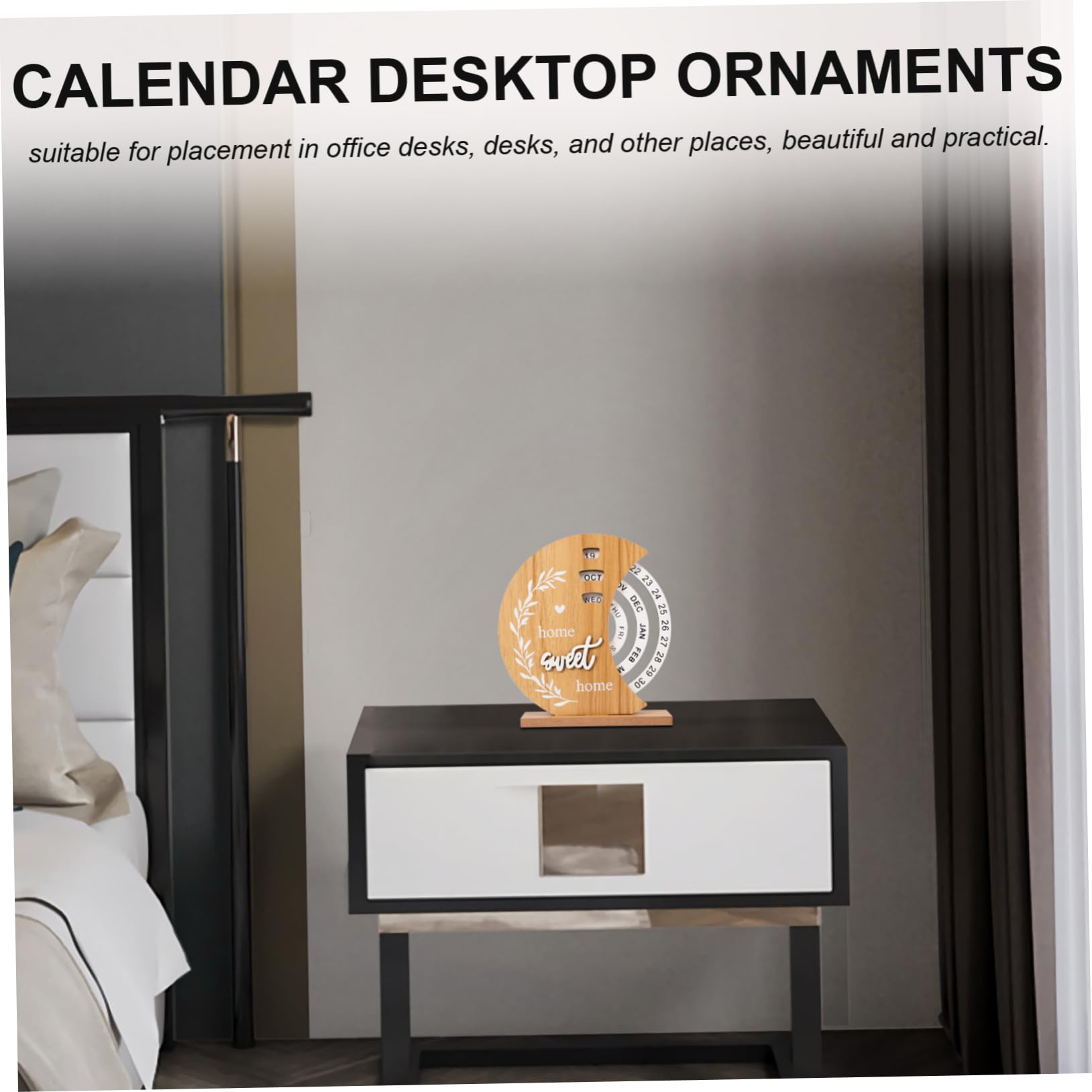 Calendari perpetui, elegante calendario perpetuo rotante, da tavolo manuale for casa, ufficio e scuola, design lunare, promemoria unico for la