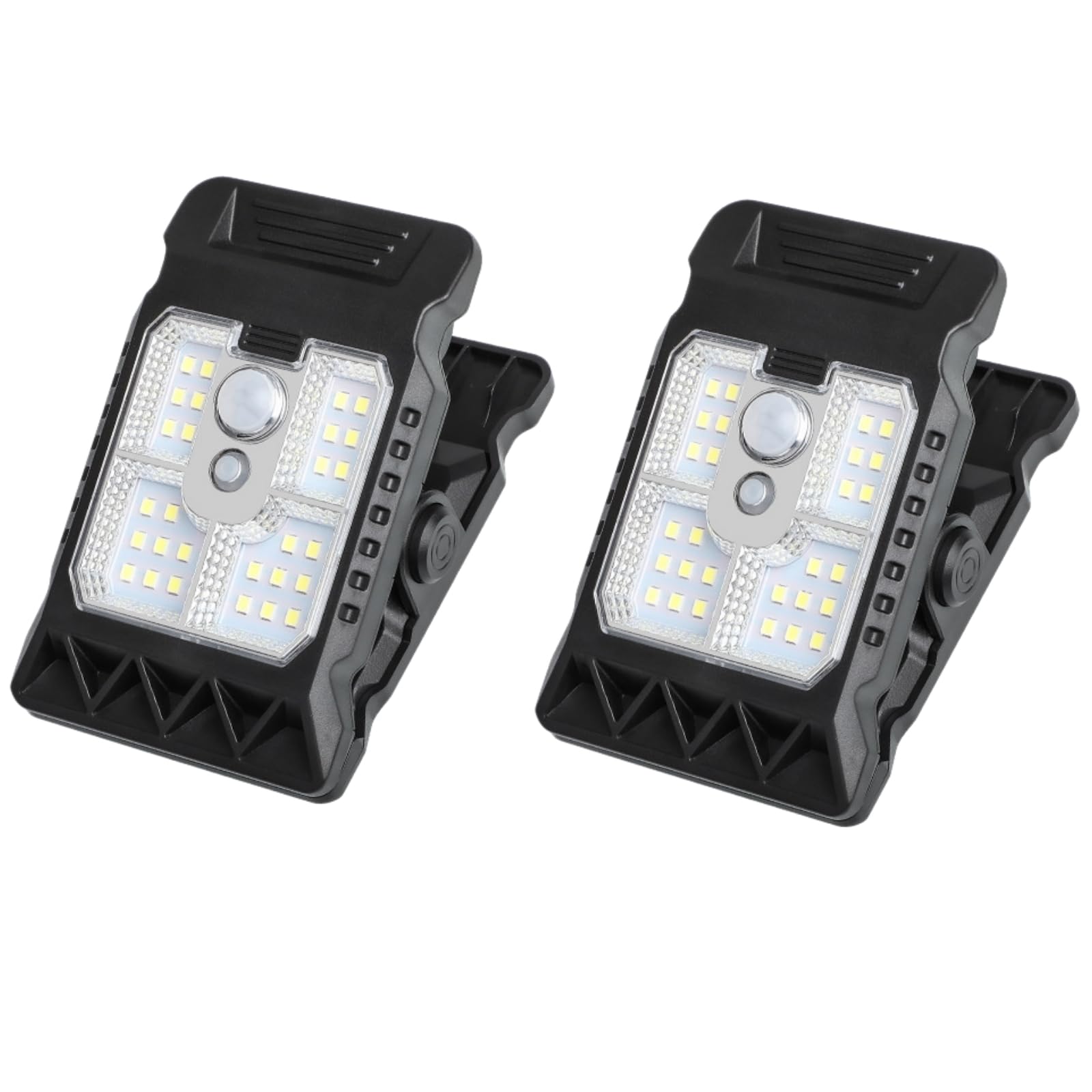 2PCS Clip on Outdoor Solar Lights,Solar Powered Light,Outdoor LED Light with Motion Sensor and 3 Lighting Modes,IP65 Solar Wall Light,Rainproof Adjustable Clip Lamp,Extensive Usage Backyard Fence,LED