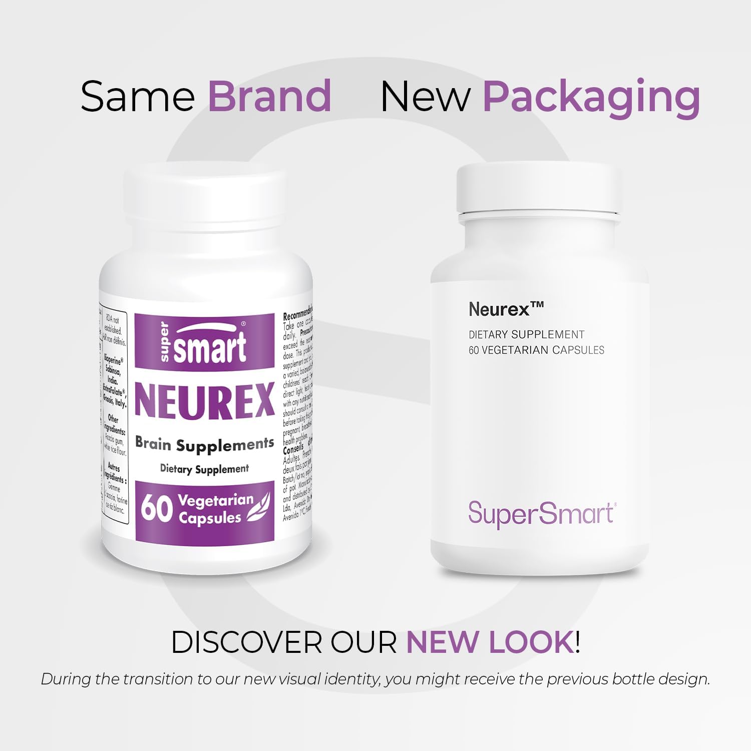 Supersmart - Neurex - Help Improve Memory & Speed of Cognitive Processing - Help Prevent Cerebral Aging - Brain Supplement Formula | Non-GMO & Gluten Free - 60 Vegetarian Capsules