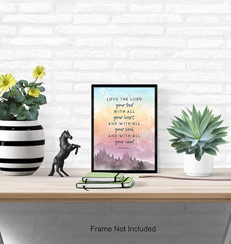 Miniatura 4 de Scripture Bible Journaling Wall Art - Blessed Sign - Bible Verse Wall Art, Religious Decor - Christian Gifts for Women, Men, Kids Bedroom - Unframed