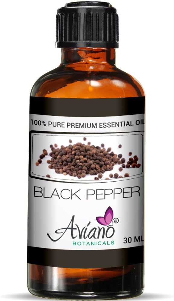 Black Pepper Essential Oil - 100% Pure Blue Diamond Therapeutic Grade By Aviano Botanicals (30 ml)