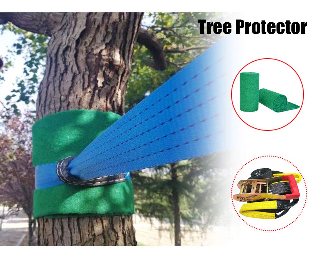 Slackline Kit, tragbares Balanceseil für Extremsport, inklusive Ratsche und Baumschutz, ideal für Anfänger und Kinder, einfache Trainingshilfe