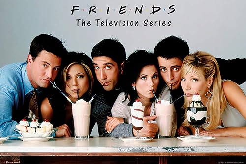 Póster Friends Milkshake 24x36 Jennifer Aniston Courtney Cox