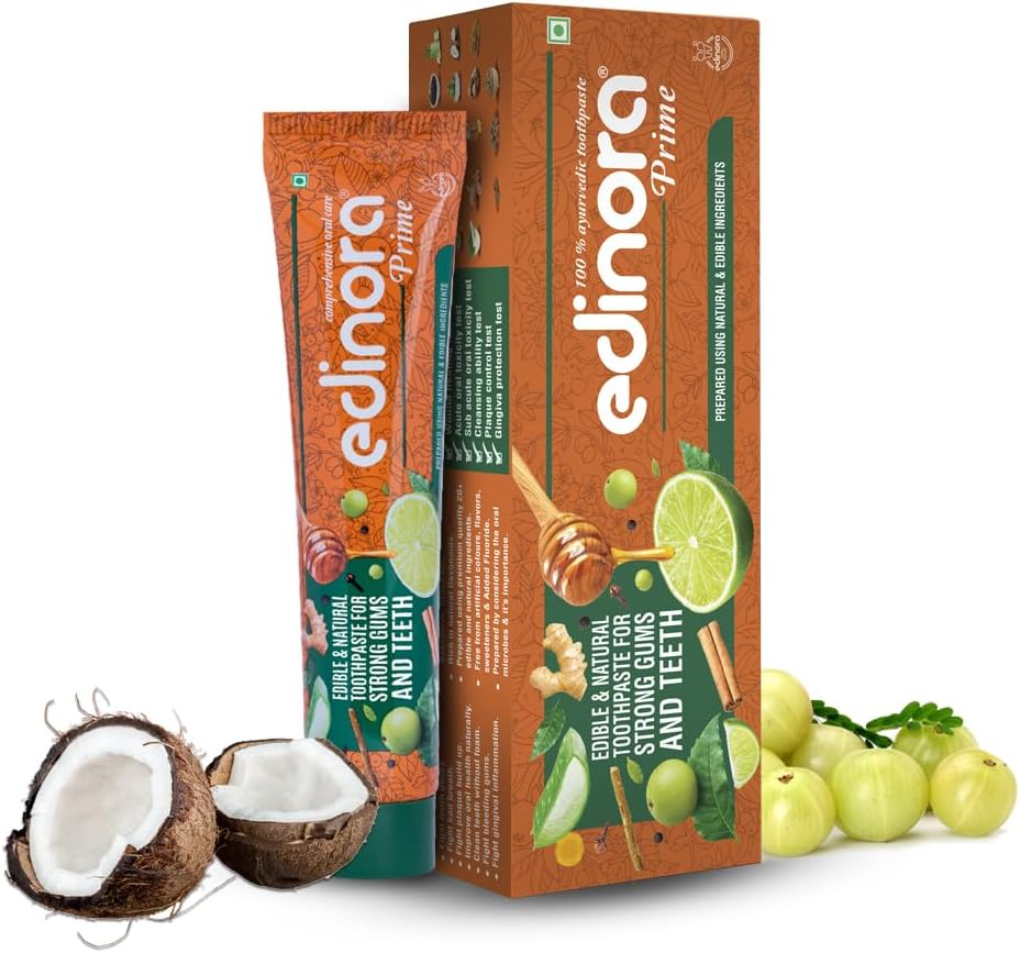 PRIME toothpaste 45g | blend of essential oil & herbal powders | NO SLS | NO PARABENS | NO SULPHATES as seen on Shark Tank India