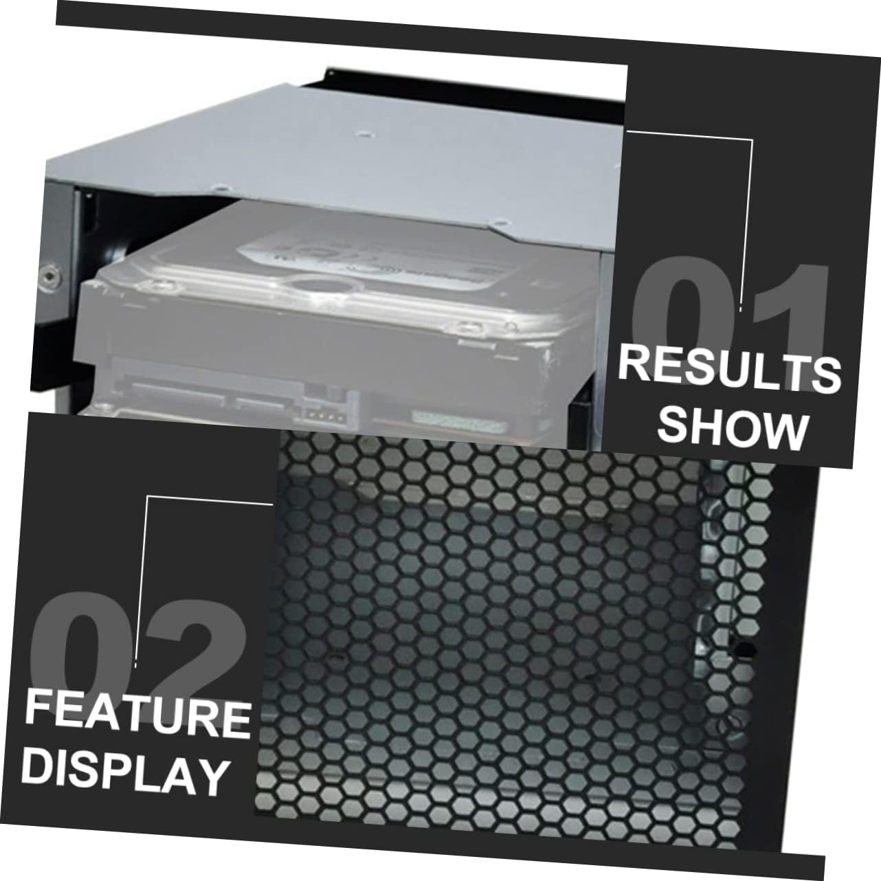 4-Bay 3.5 Inch Hard Disk Mounting Bracket for Computer Multi-Layer Hard Drive Rack Easy Installation for Desktop PC Storage