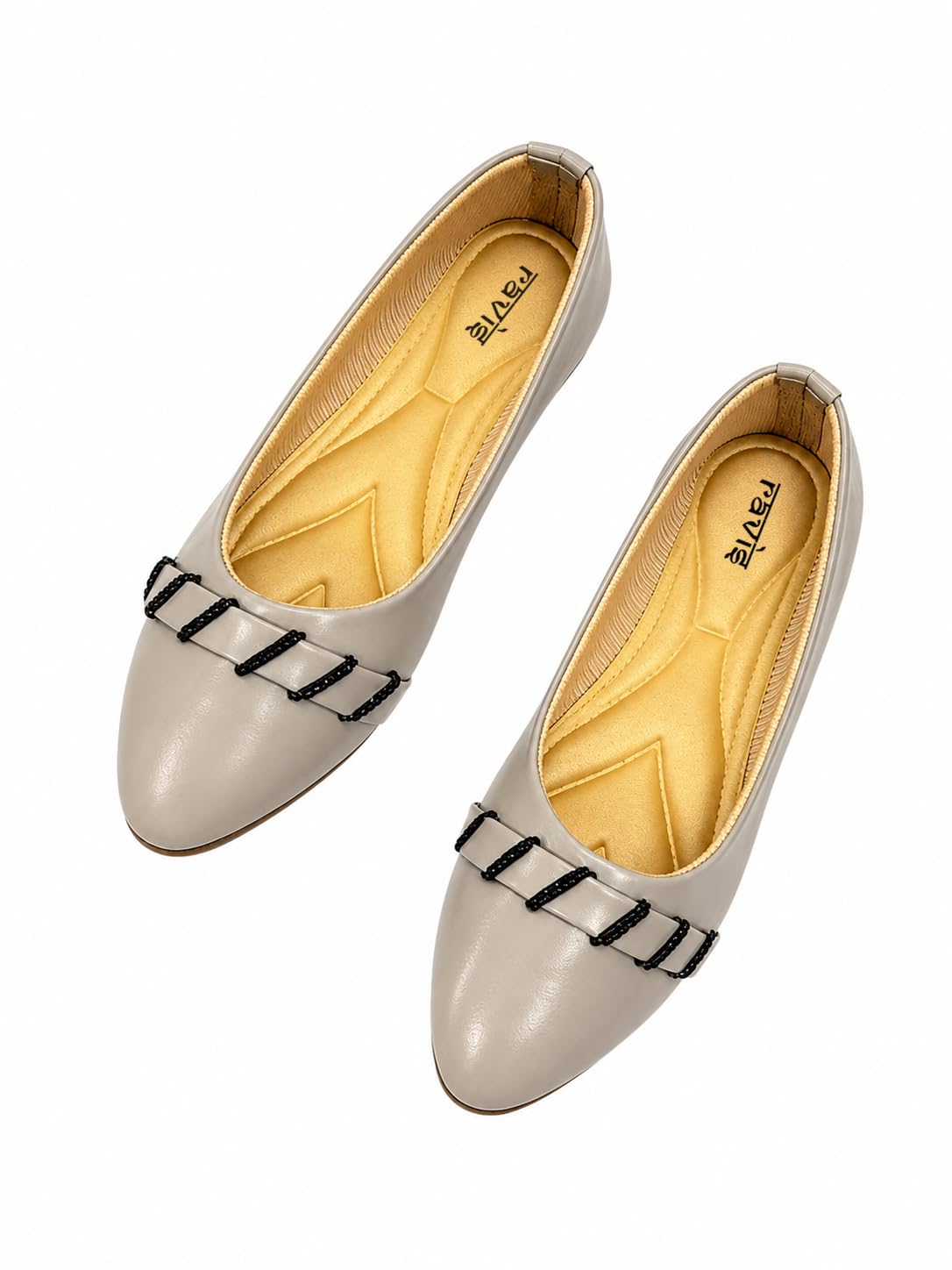 ravis Women’s Horsebit Detail Almond-Toe Loafers | Stylish Slip-On Casual & Office Shoes-picture-5