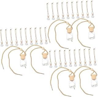 ERINGOGO 36 Pcs Garrafa DIY Carro Auto Difusor De Óleo Essencial Difusores De Óleo Essencial Recipiente Transparente Garrafa De Perfume Transparente Garrafa De Óleo Essencial Ornamentos