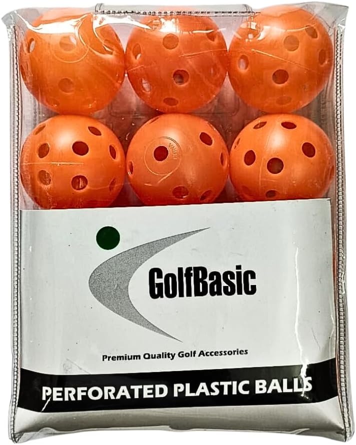 - Perforated Plastic Golf Balls for Practice (Assorted) -Pack of 24.