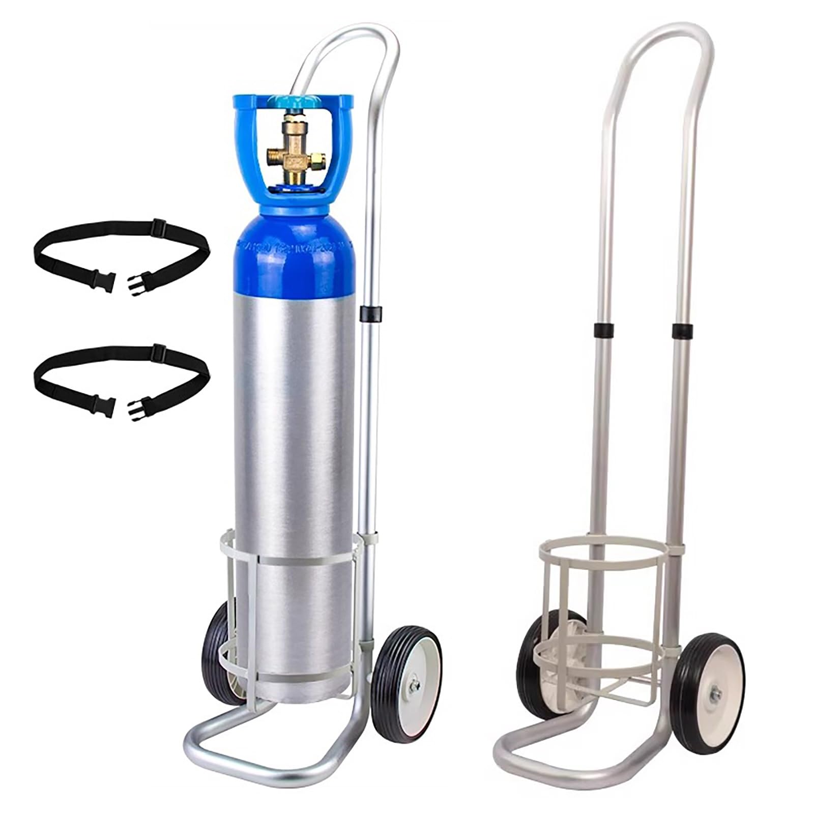 Chariot bouteille oxygène médical à hauteur réglable avec sangle stable