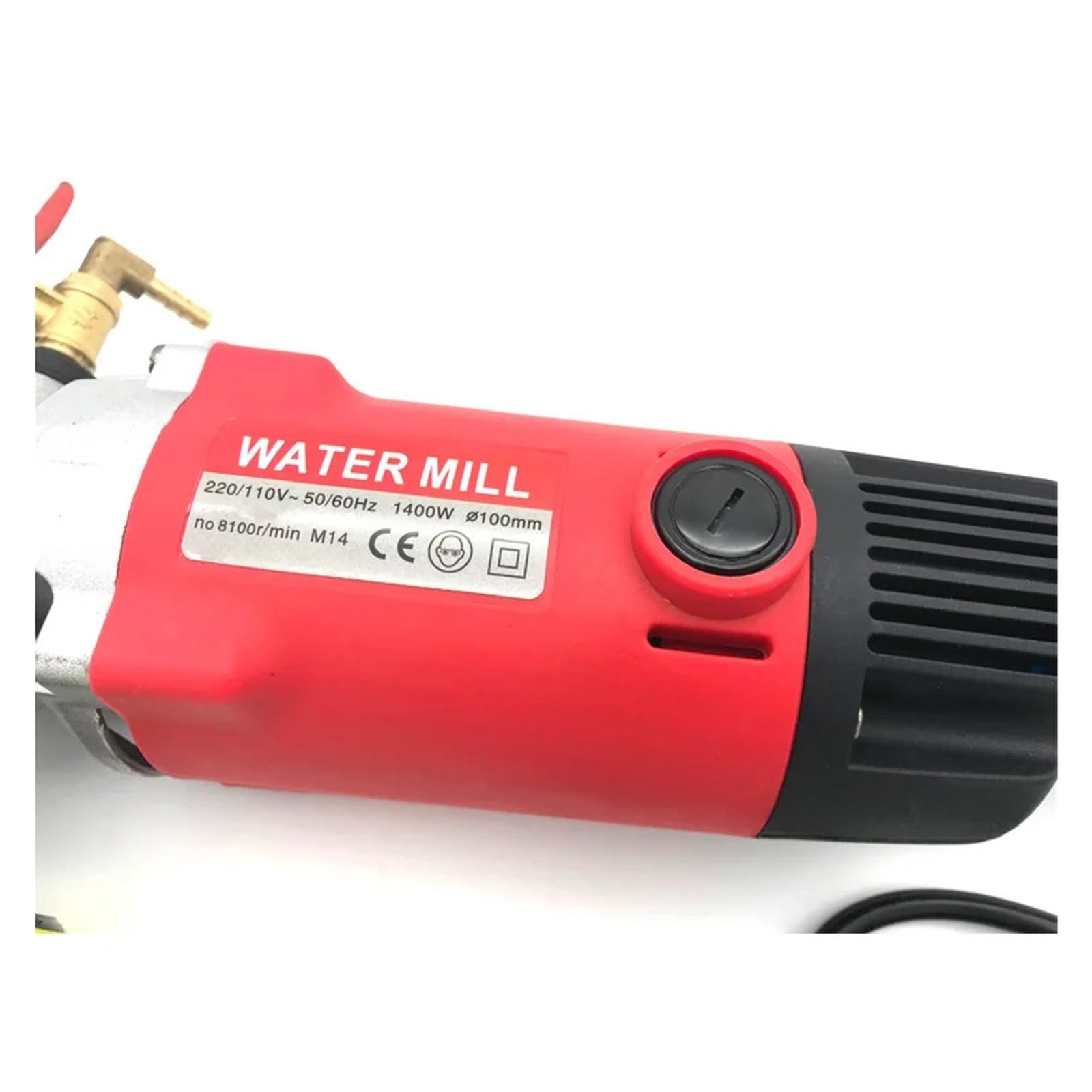 Herramientas Profesionales de Pulido Pulidora eléctrica de 1400 W for Granito y Piedra húmeda, lijadora Manual, Molino Agua con Velocidad Variable, Incluye 7 Almohadillas Pulido