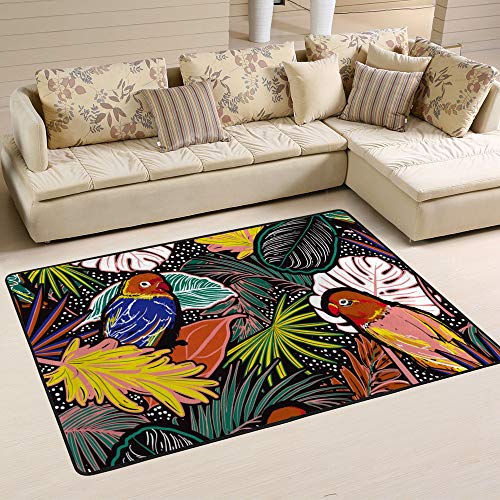Tapis oiseau perroquet Ruchen grand tapis coloré 60x39 inch