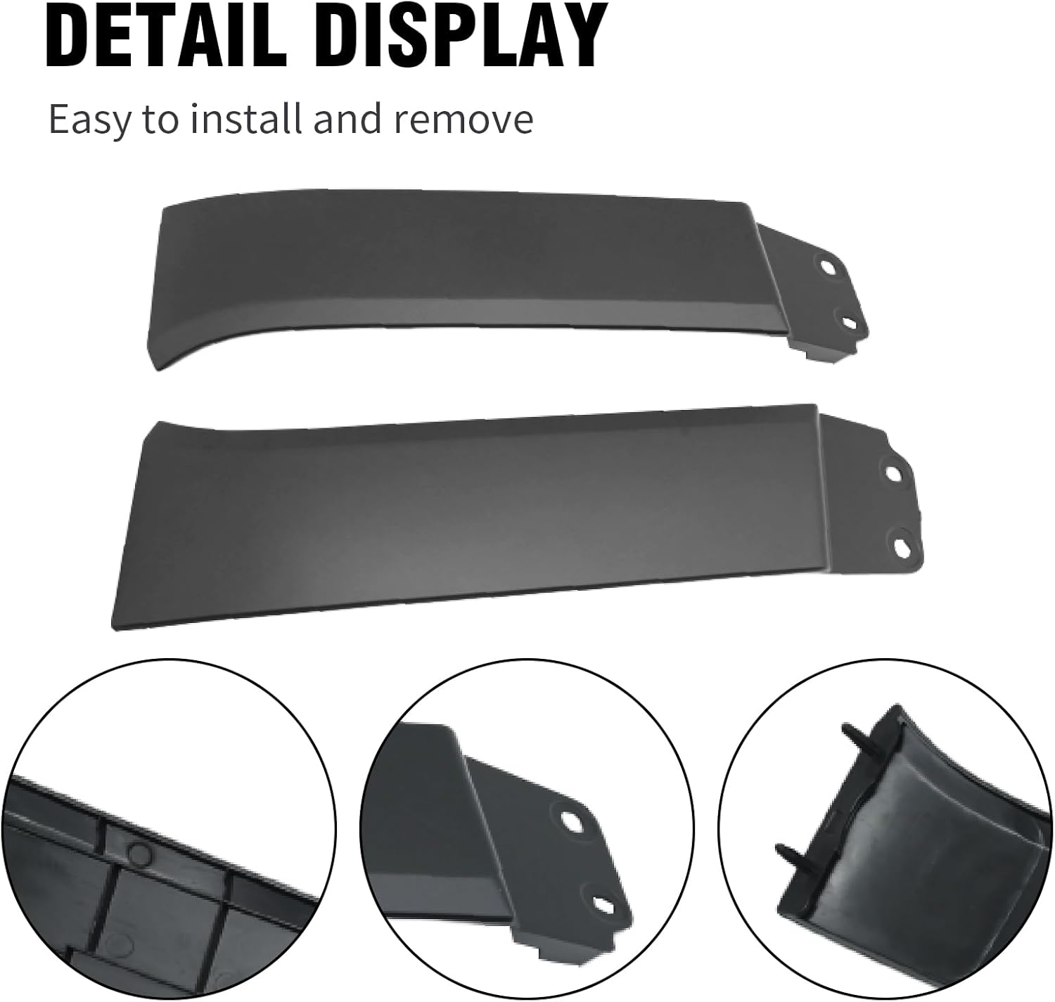 2Pcs Front Bumper Grille Headlight Filler Trim Panels Replacement for 2007-2013 Toyota Tundra 2008-2017 Toyota Sequoia, Replaces 539310C901 539320C901 53931-0C901 53932-0C901