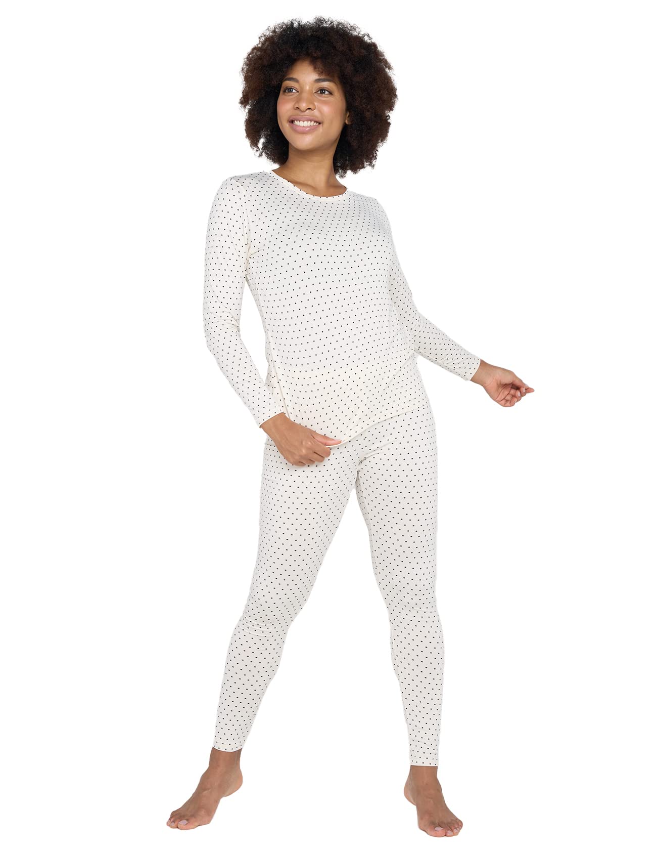 LAPASA Completo Termico Donna Fodera in Micropile Calore Base L17 - Abbigliamento Intimo Invernale Maglietta Pantaloni Calzamaglia Tuta Sci Trekking