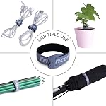 Câblodistributeurs réutilisables, ensemble de fils 50 Trilancer Organisateur de câble de fixation réglable de cordon, 20 CM (Noir)
