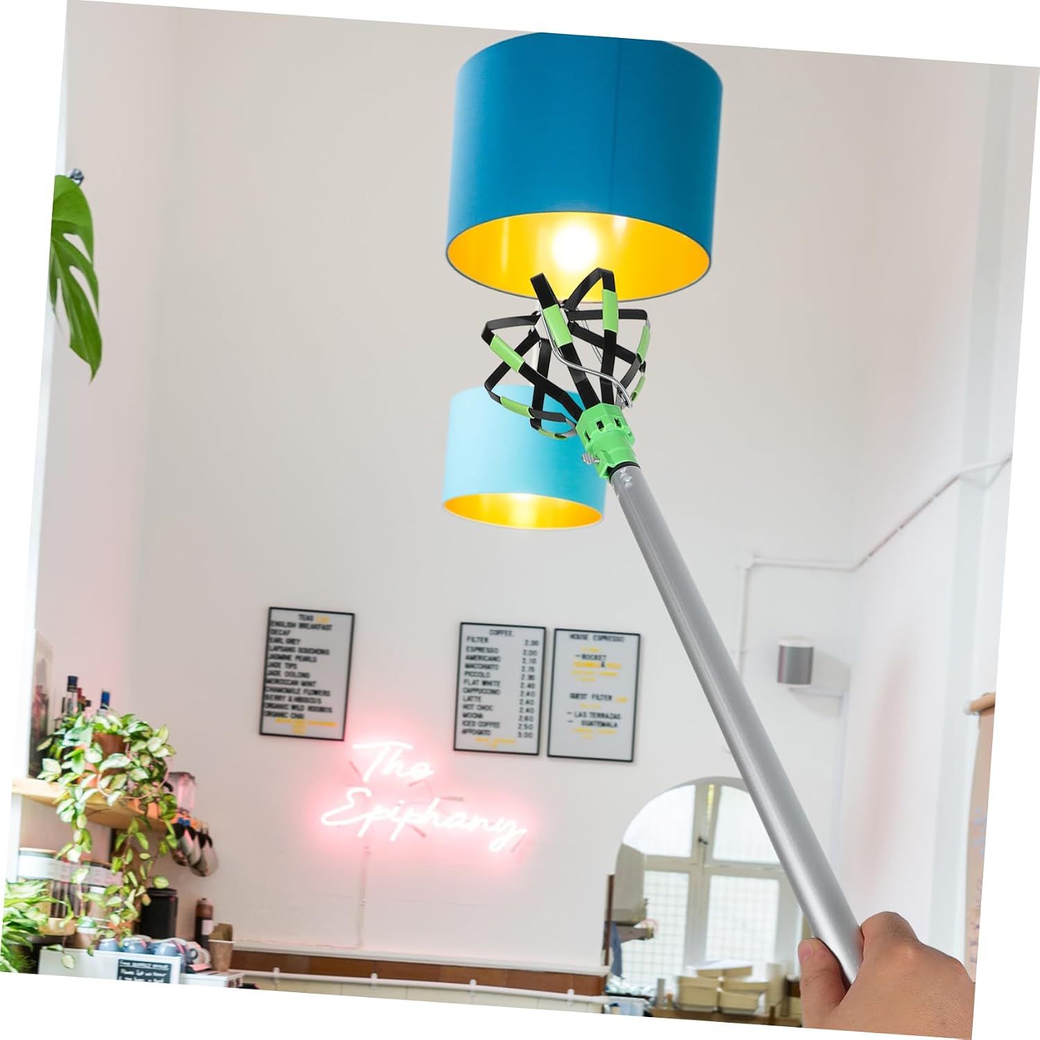 Gadpiparty 1Set Light Bulb Changer with Adjustable Pole High Reach Tool for Easy Removal of Ceiling Light Bulbs and Versatile Bulb Changer for Various Fixtures