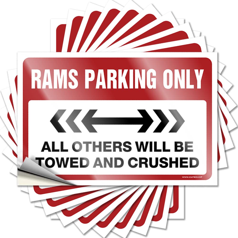 Small Halloween Saying - Rams Parking Only Cover Waterproof Vinyl Sticker(12X18CM)