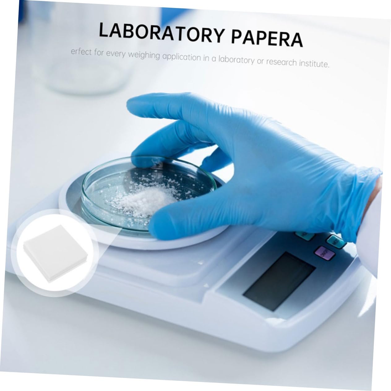 Carta Per Pesata Da Laboratorio 500 Pezzi 100x100mm Superficie Liscia Antiaderente Per Pesatura Accurata Di Polveri e Campioni Scientifici Accessorio Per Analisi Di Laboratorio