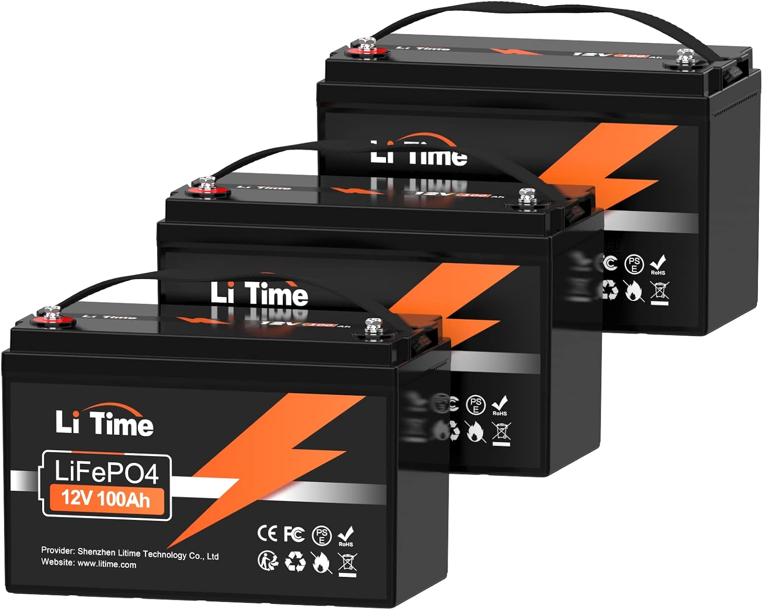 LiTime 12V 100Ah LiFePO4 Battery BCI Group 31 Lithium Battery Built-in 100A BMS, Up to 15000 Deep Cycles, Perfect for RV, Marine, Home Energy