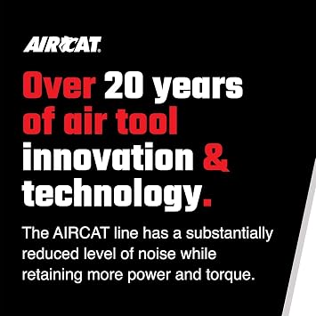 AIRCAT 1000-TH-2 1/2-Inch Composite Impact Wrench - 2-Inch Extended Anvil - 800 ft-lbs Max Torque Impact Wrench - Ergonomic Design - Twin Hammer Mechanism - Low Sound Levels