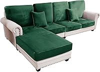 Vista 29 de Funda para Sofá de Terciopelo Elástico Funda de Cojín de Sofá 1 Pieza - Funda Elástica Lavable para Asiento o Respaldo, Fundas de Asiento para Sofás