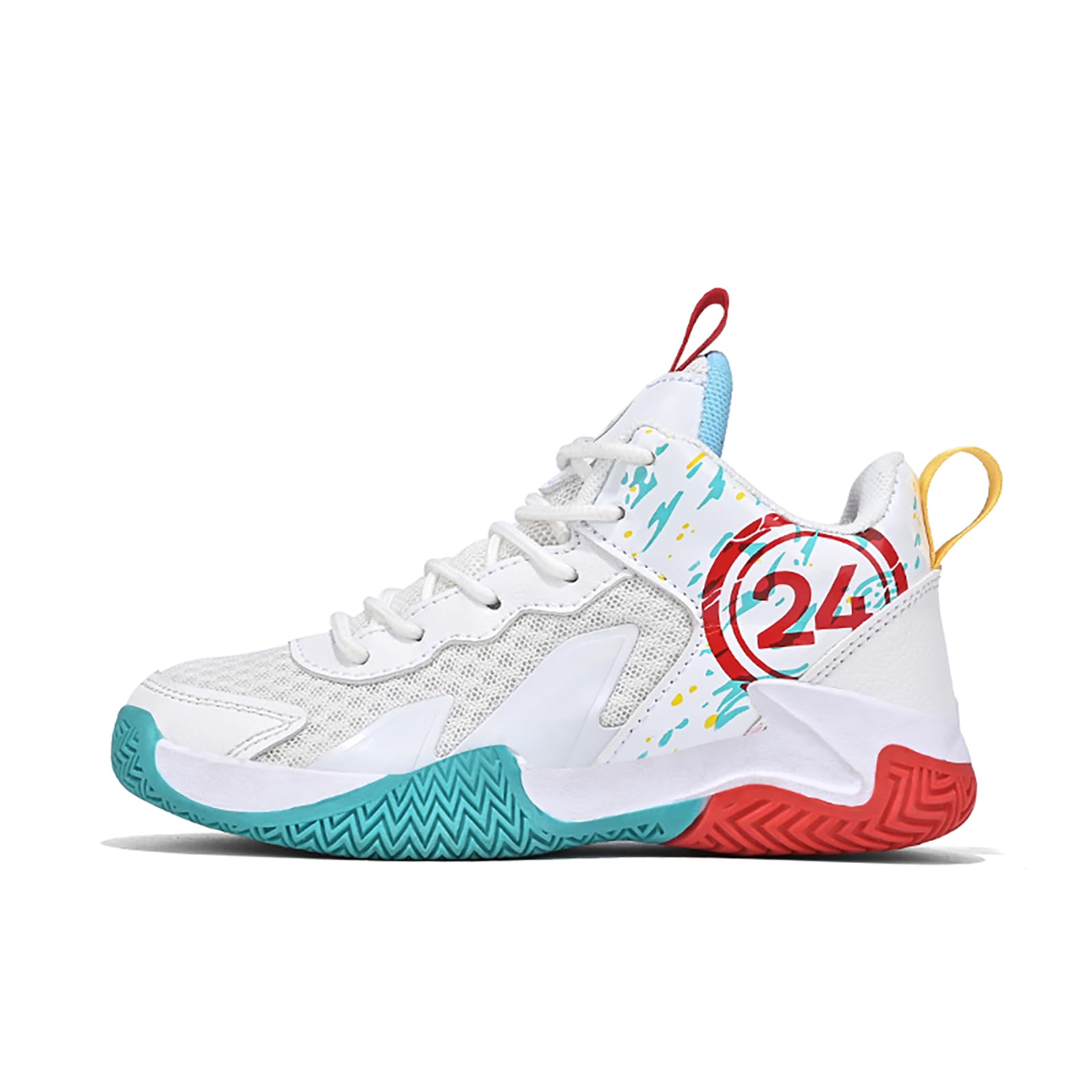Basketballschuhe für Jungen Mädchen High Top Sneaker Outdoor Leicht Sportschuhe Kinder Basketballschuhe 30-40EU