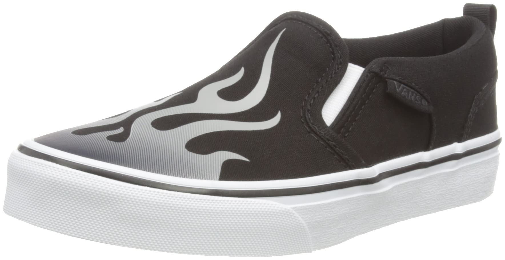Vans Asher Unisex Kids Sneaker 31.5 EU Faded Flame Black