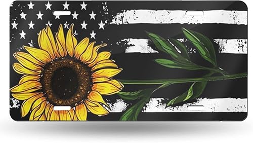 Miniatura 14 de Placa de Matrícula Delantera de Aluminio Retro de Dos Dedos Paz Amor Alegría, Placas de Matrícula Decorativas Divertidas de Metal para Carro 6"X12",