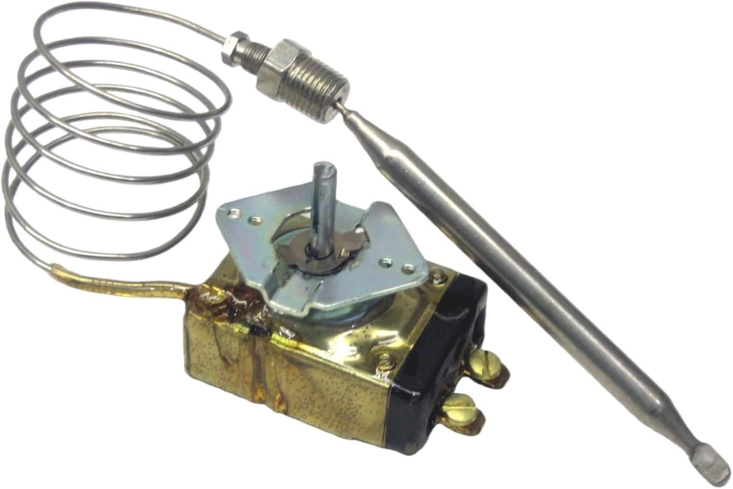 KX-299-36 Fryer Thermostat fits for Robertshaw Pitco Frymaster P5047587 8071147 2557 Dip Sealed Nickle Capillary 36" Nickle Bulb 3/8" x 5-5/8" 1/4" Stuffing Box Temperature Range 200-400F