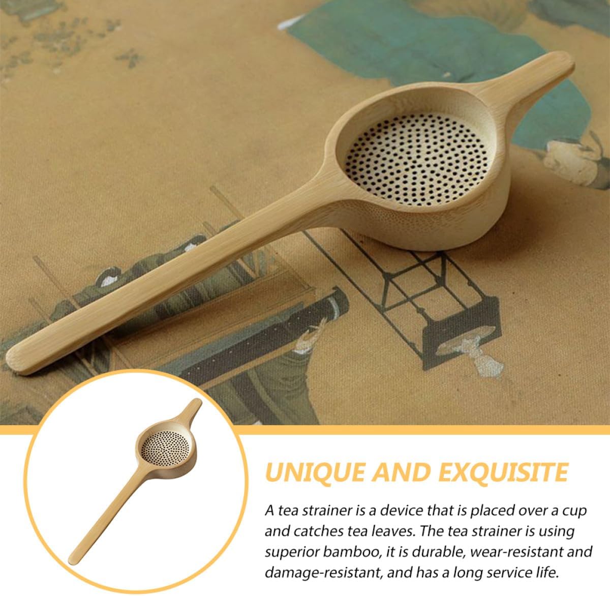 Tea Filter Mesh Strainer Handmade Tea Infuser for Loose Leaf Brewing Home Kitchen