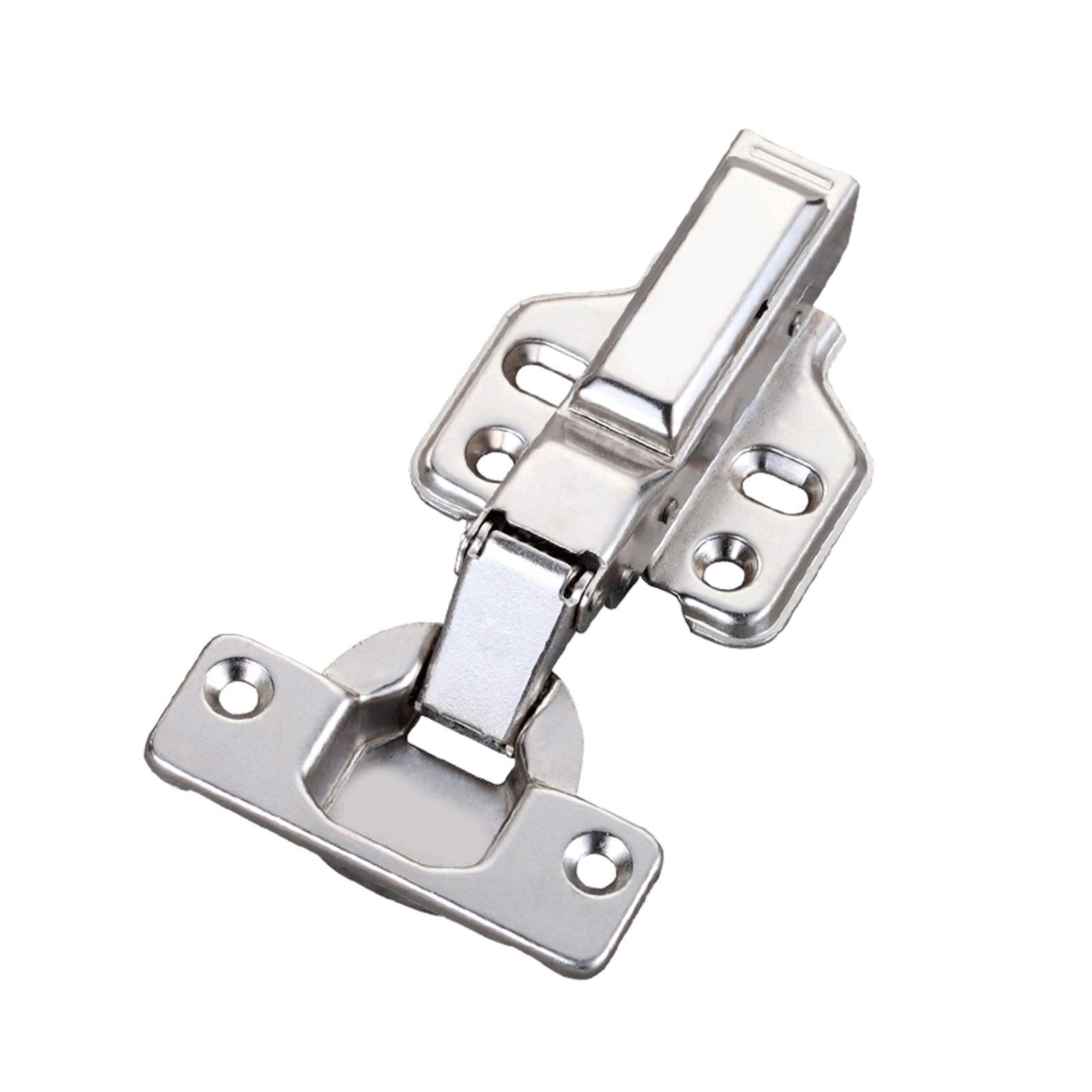 4pcs Hinges, Cold-Rolled Steel, Cabinet Hinges, Hydraulically Damped Hinges, Concealed Hinges, Soft-Close Hinges, for Bookcases and Closets(Half Overlay)