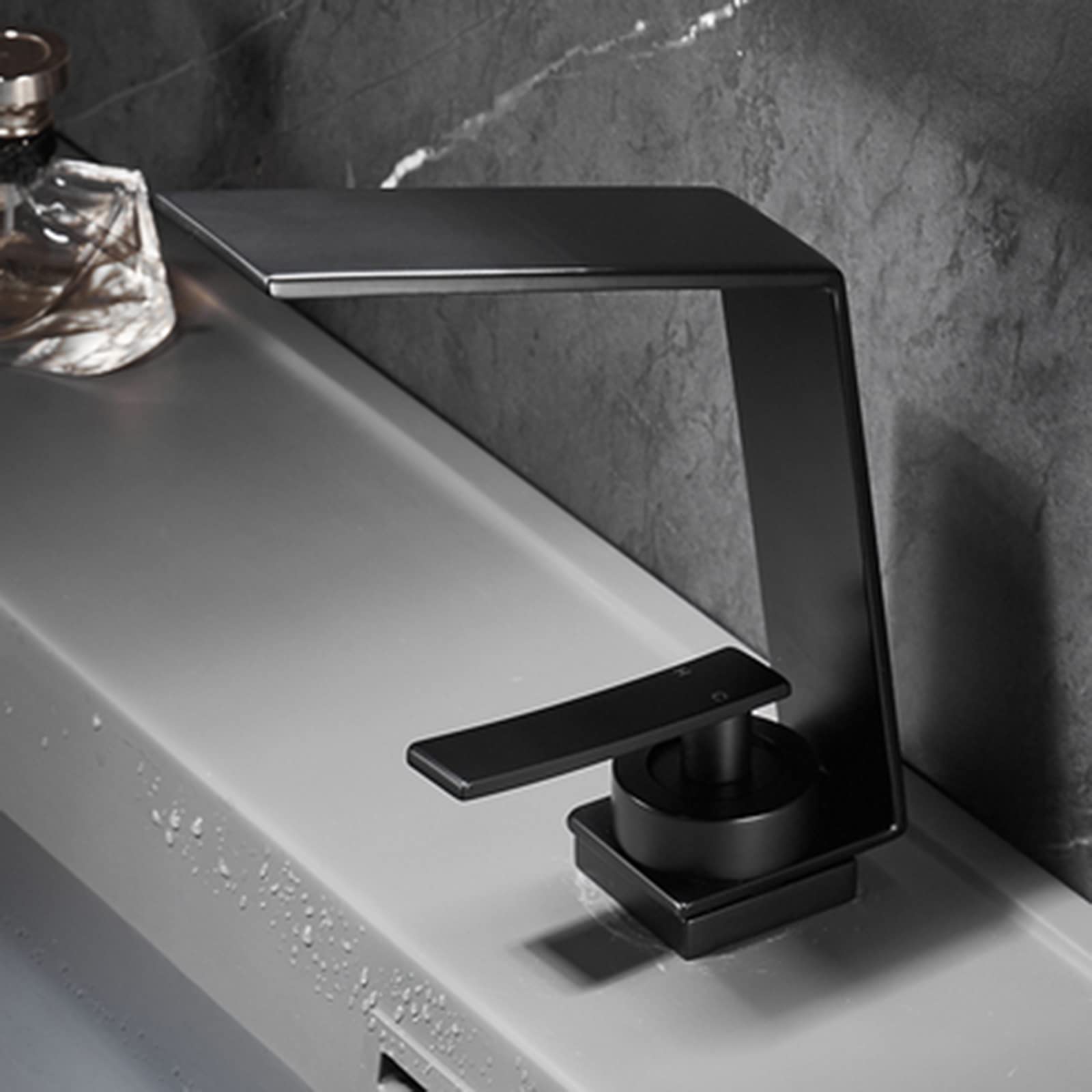 Robinets de lavabo à cascade MOCHAMIK finition argentée durable - 5