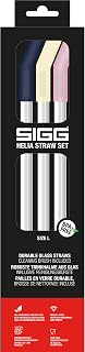 Helia Durable Glass Straw L - Black, Green, Pink