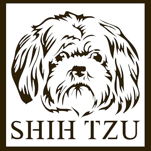 Plantillas para perros  Shih Tzu Dog Stencil  Plantillas para pintura en aerosol sobre madera, lienzo, papel, tela, pared, roca, muebles, plástico