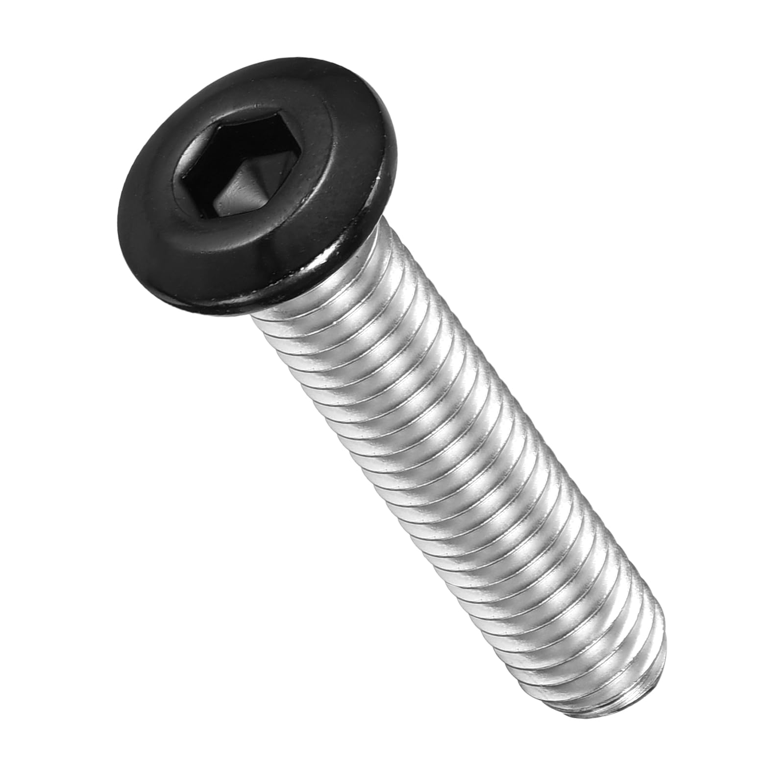 METALLIXITY Flat Head Hex Socket Cap Screws Bolts(M8-1.25x35) 20Pcs, 304 Stainless Steel Hex Socket Furniture Bolts Screws - for Furniture Woodworking Project, Black โ image 1