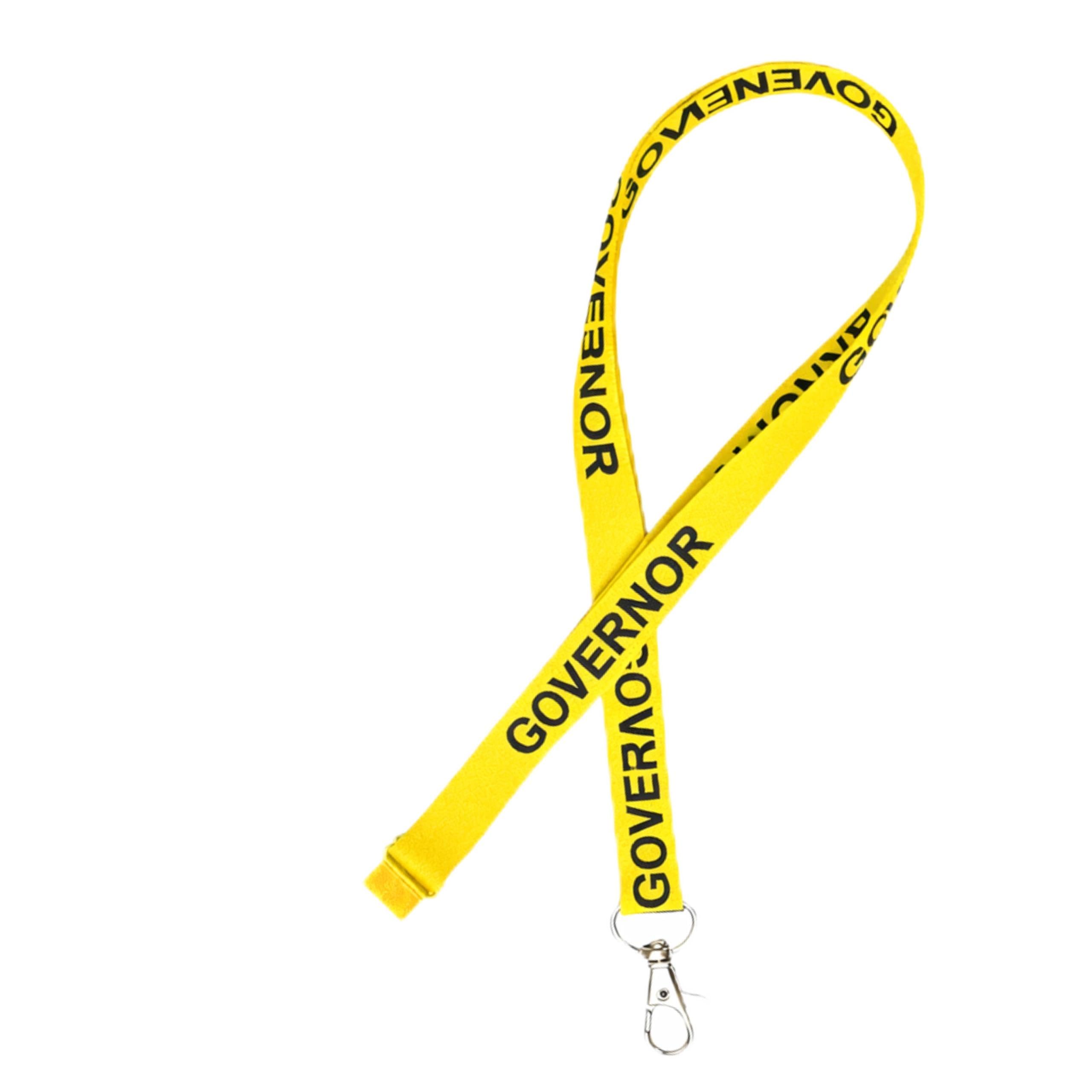 Pack of 25 Yellow Governor Lanyards perfect for ID Cards, Name Badges, and Much More - Durable Breakaway Yellow Governor Neck Strap Suitable for Everyday Use In Schools — image 1