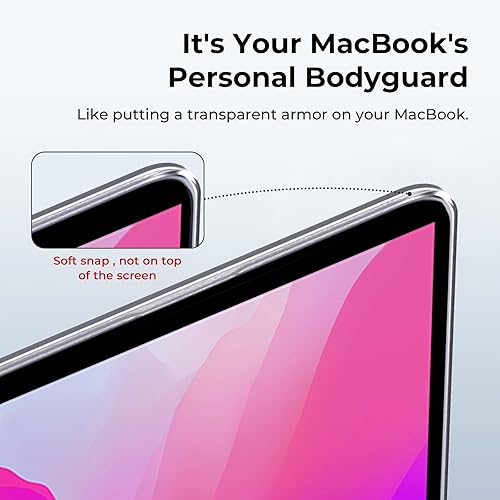 Miniatura 6 de EooCoo Funda rígida compatible con MacBook Air de 13.3 pulgadas M1 Chip 2021-2018 con pantalla Retina, funda protectora de plástico Air de 13.3