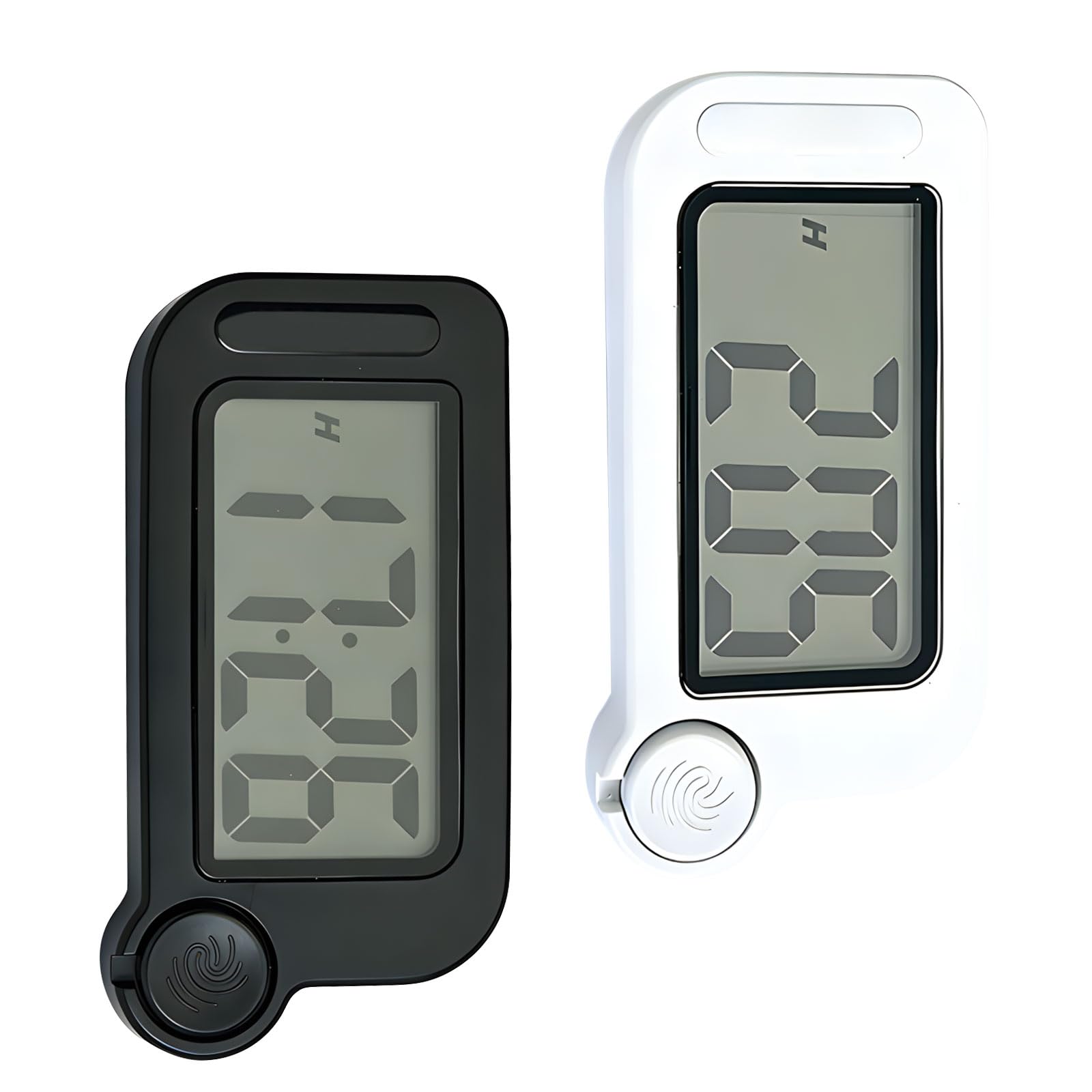 Buxuaaaa 2pcs Miniature Digital Alarm Clock with Date Display and Clear Readability Backlight Kitchen Clock Quiet Study