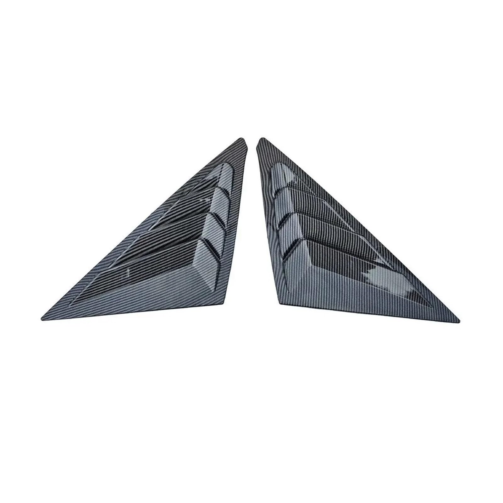 Compatible with Honda Civic Hatchback 2022 2023 Car Rear Window Quarter Louver Shutter Cover Side Vent Trim Sticker ABS Exterior Accessories(Carbon Look)